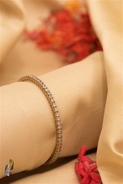 Single line Diamond Bangle