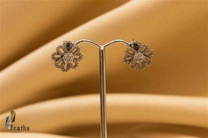 Diamond Flower Studs