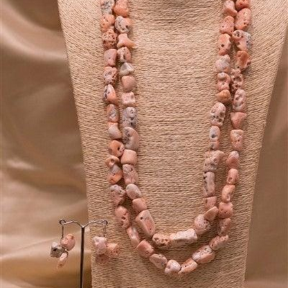 Coral Rough Mala