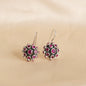 Spiked Hydro Ruby Earrings