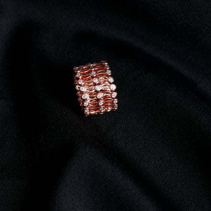 Adjustable Rose Gold Ring Kada