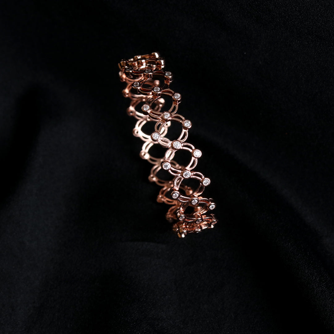 Adjustable Rose Gold Ring Kada