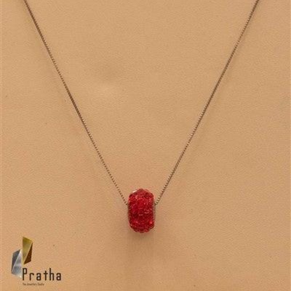 Red Ring Pendant With Chain