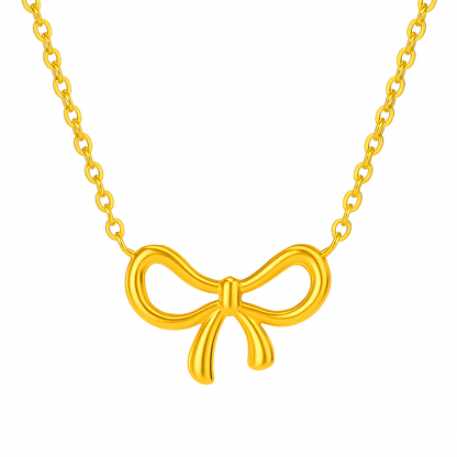 Elegant Bow Pendant Necklace..-0