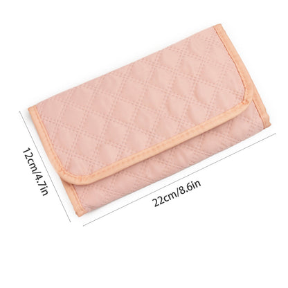 NNEDSZ Pink Portable Travel Jewelry Organizer Roll