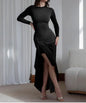 Slim-fitting Split Long Dress