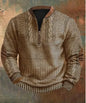 Men's Digital Print Half-Zip Sweater