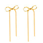 Golden Bow Knot Drop & Dangle Earrings-0