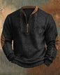 Men's Digital Print Half-Zip Sweater